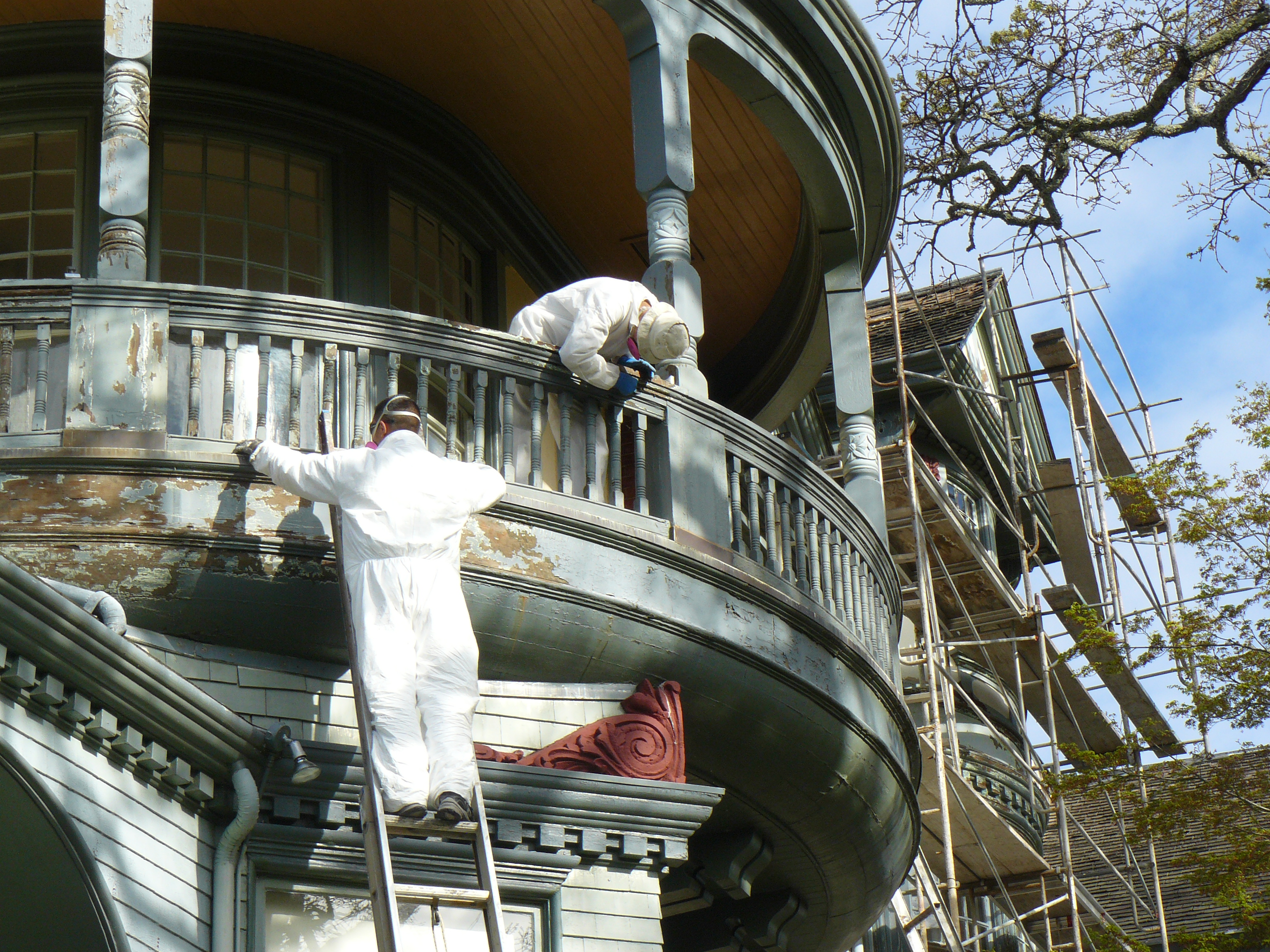 Historical restoration - painting preparation